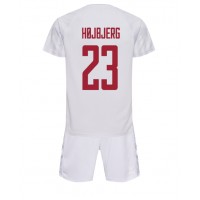 Danmark Pierre-Emile Hojbjerg #23 Bortedraktsett Barn VM 2022 Kortermet (+ Korte bukser)